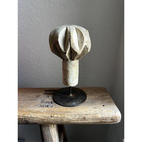 Vintage Wooden Spice Grinder on Stand - Picture 2 of 5